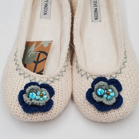 Steve Madden Ivory Knit Slippers - NWT - Picture 10 of 13